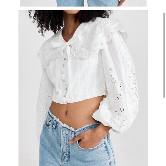 White Eyelet Farm Rio Top - Picture 2 of 4